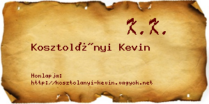 Kosztolányi Kevin névjegykártya